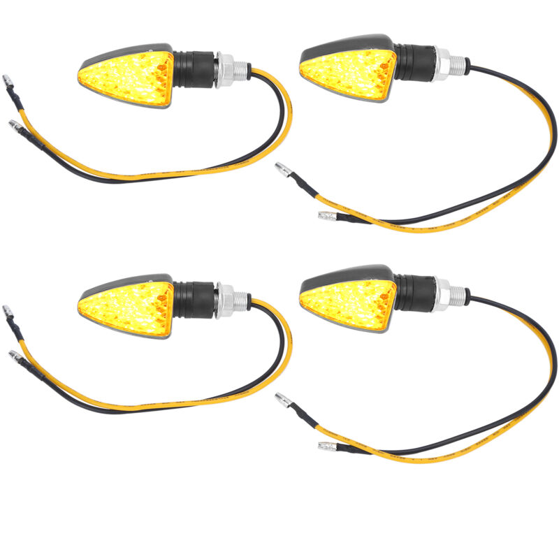 Akozon Motorrad-Blinker ABS Motorrad-Blinker 4 Stück Dreieckige Form Für Dirt Bike Elektroroller 1,5W 12V Auto.