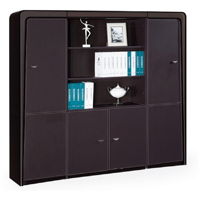 Büromöbel Büro Schrank Aktenschrank Pompeji schwarz 2.18x1.8x0.4m Büro Homeoffice Arbeitszimmer