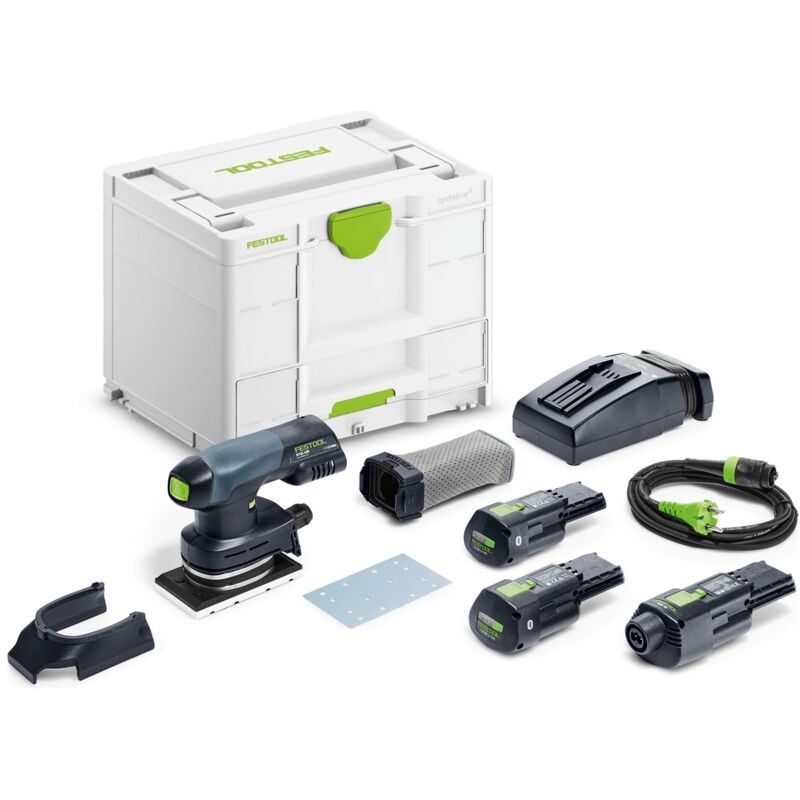 Akku-Rutscher rtsc 400 3,0 I-Set, incl. 2x Akku 3 Ah, Schnellladegerät, Zubehör, Systainer - Festool