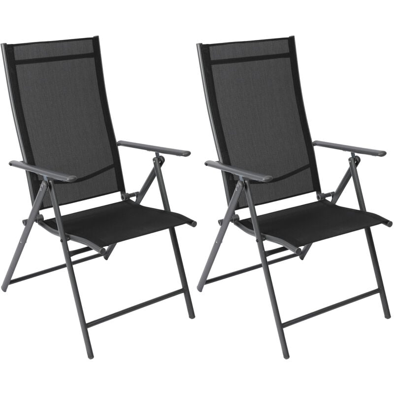 Gartenstühle 2er Set Aruba – Gartenstühle Klappbar mit robustem Metallgestell und hoher Belastbarkeit – bequeme Klappstühle auch als Terrassenstühle