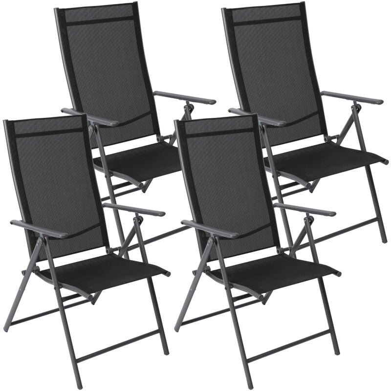 Albatros Gartenstühle 4er Set Aruba – Gartenstühle Klappbar mit robustem Metallgestell und hoher Belastbarkeit – bequeme Klappstühle auch als