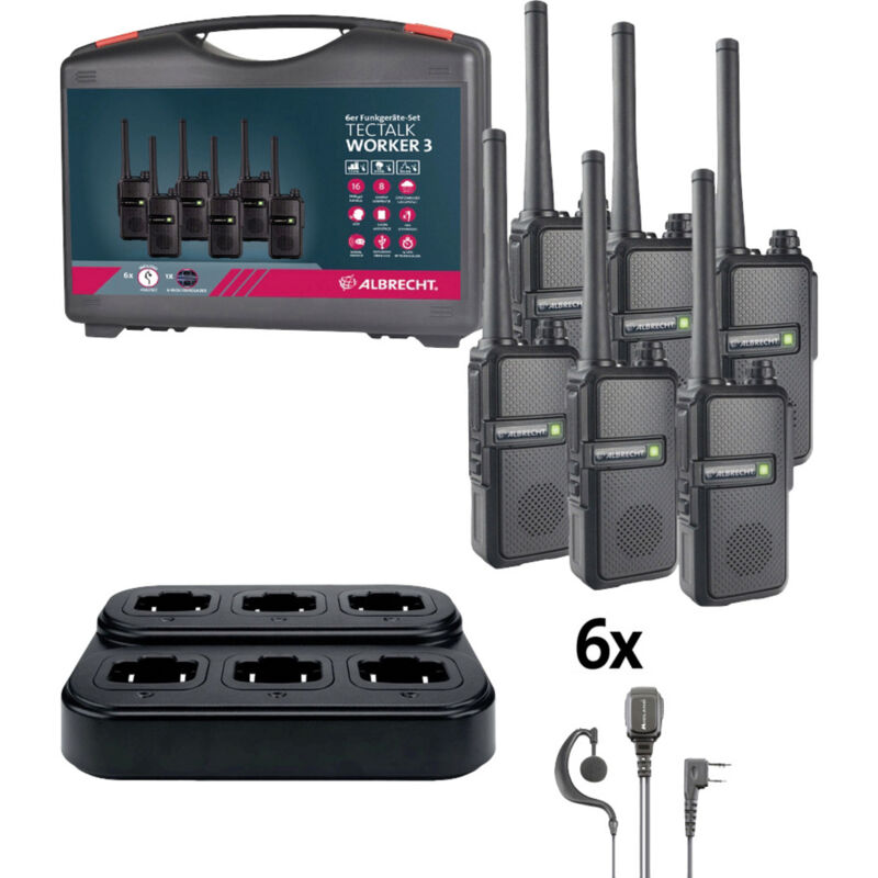 Tectalk Worker 3 29827 PMR-Funkgerät 6er Set - Albrecht