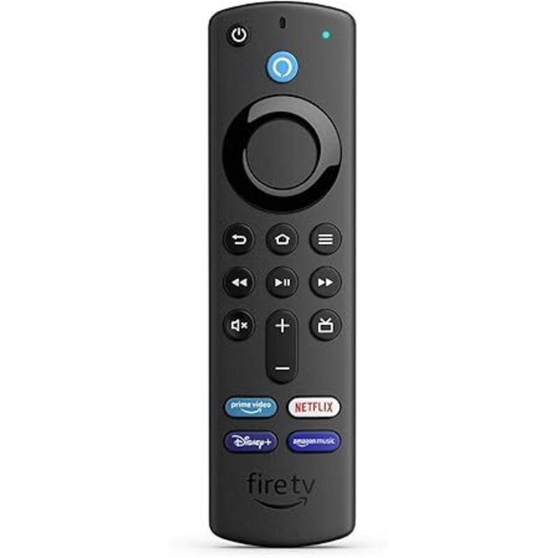 Alexa-Sprachfernbedienung für Fire TV – TV-Steuerung mit Ein-/Ausschalter und Lautstärkeregler – Kompatibel mit Fire TV Stick 4K und Cube