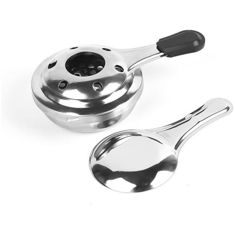 Alkoholkocher Edelstahl Fonduebrenner Pastenbrenner Tragbarer Mini Alkoholherd Winddicht Alkohol Brenner für Outdoor Fondue Camping Wandern Picknick
