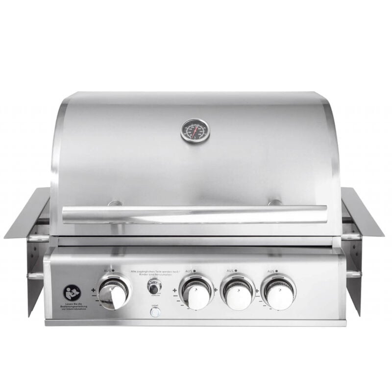 Allgrill Einbau-Gasgrill chef m Edelstahl Built-In Air System, 3 Brenner, Backburner 100949