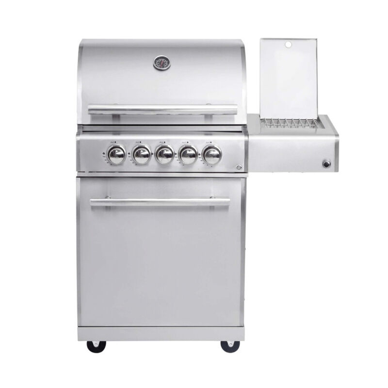Allgrill Gasgrill chef m Edelstahl Modular Grundmodell 3 Brenner, Seitenkocher, Backburner (500903)