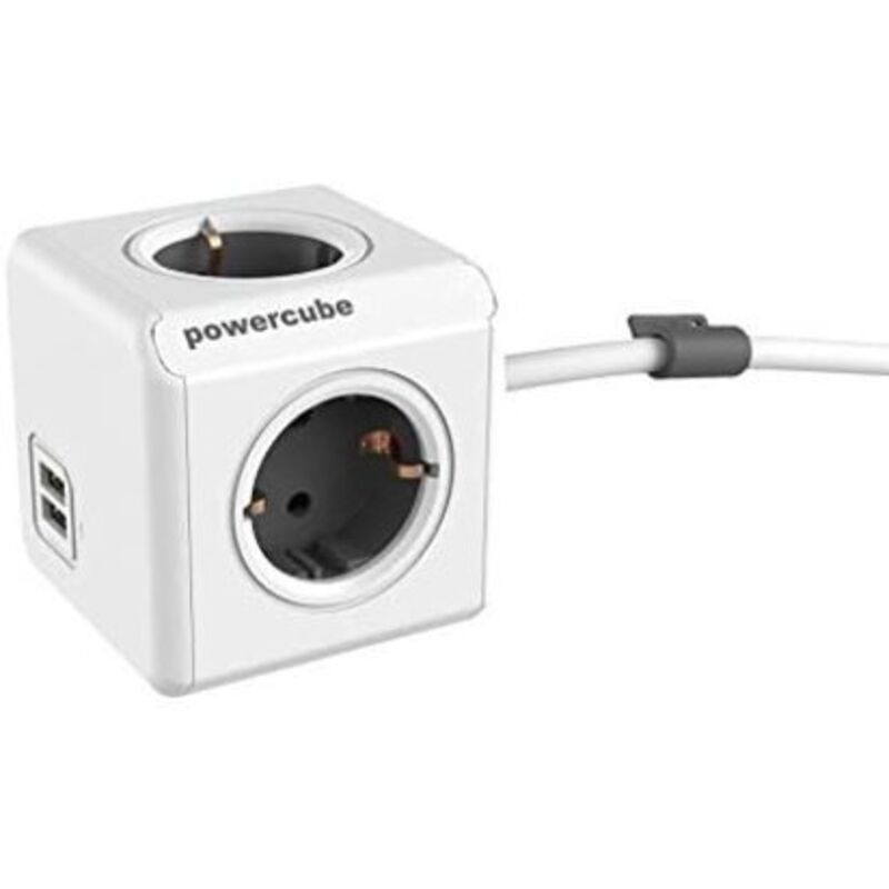 Power Cube 4xschuko/2xusb/1,5m (Power Cube Grau)