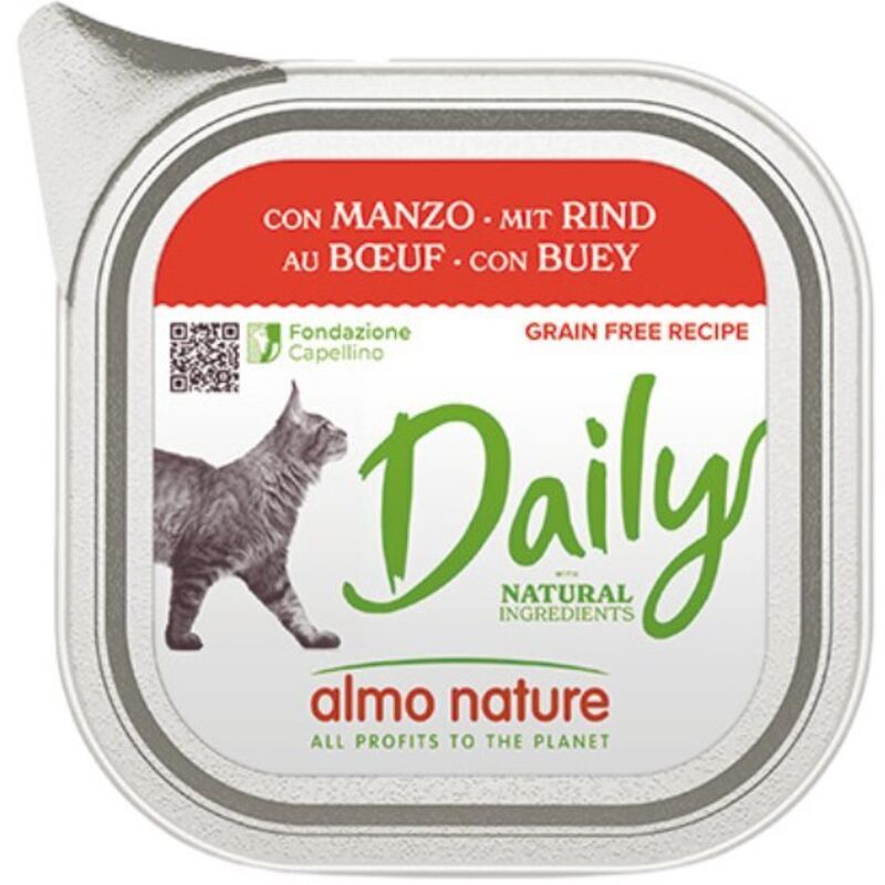 Almo Nature Täglich Katzenfutter 100 g - Rindfleisch 100 g