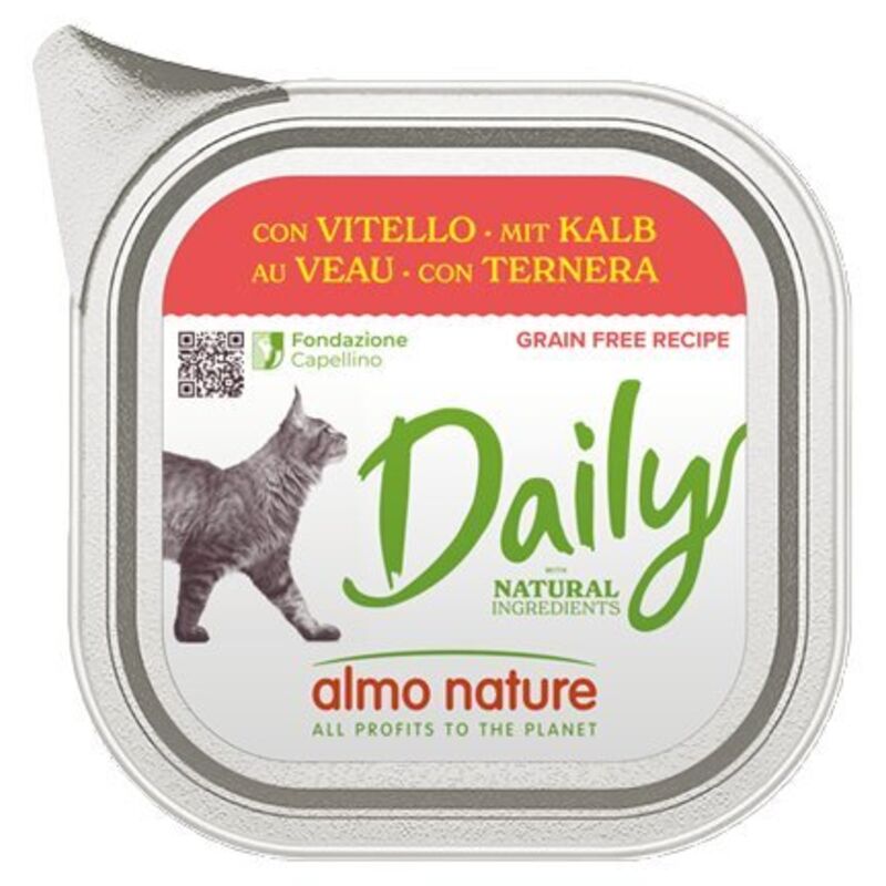 Almo Nature Täglich Katzenfutter 100 g - Kalbfleisch 100 g