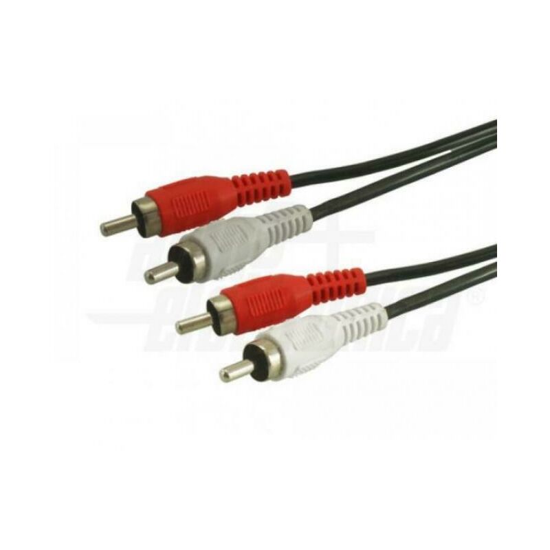 Alpha Elettronica - kabel von 2 rca audio stecker auf 2 rca audio stecker 1,5mt 17-009b