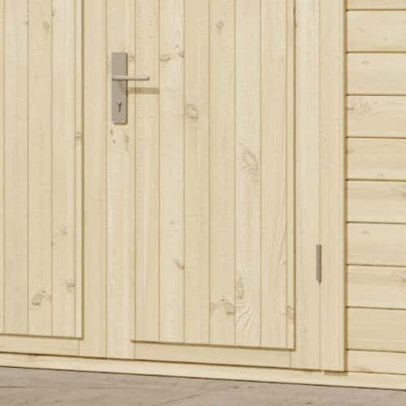 Gartenhaus Maria-Rondo 44 b Gartenhaus aus Holz in Pinie, Holzhaus mit 44 mm Wandstärke, Blockbohlenhaus mit Montagematerial - Alpholz