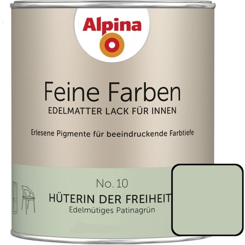 Feine Farben Lack No. 10 Hüterin der Freiheit patinagrün edelmatt 750 ml Buntlacke - Alpina