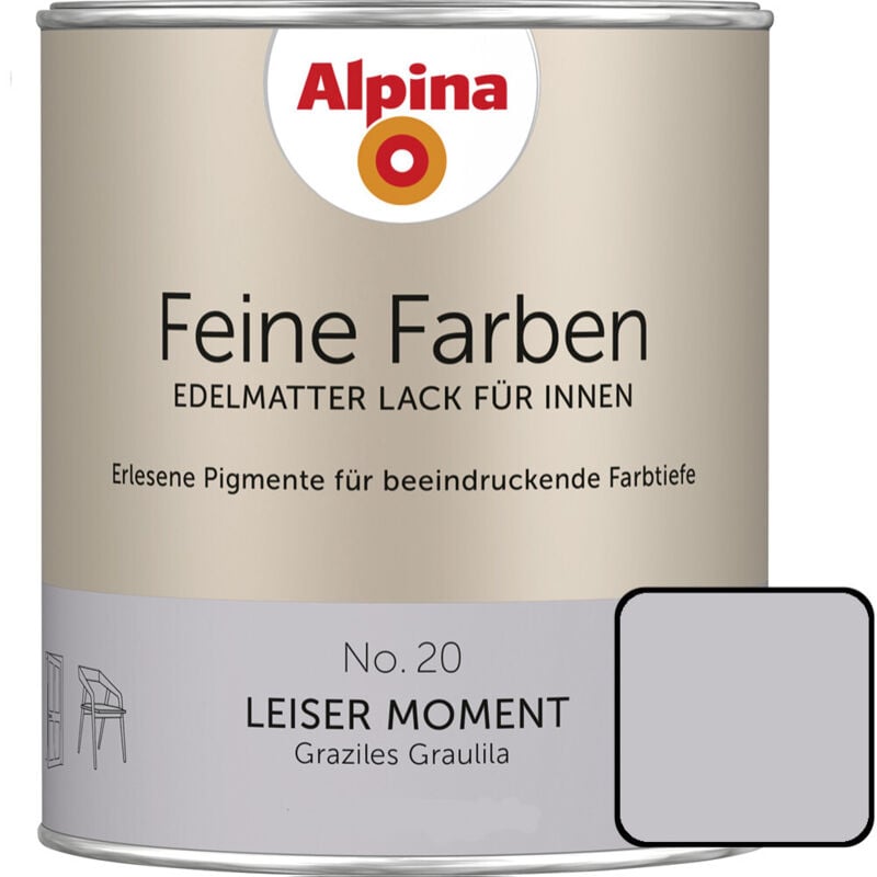 Feine Farben Lack No. 20 Leiser Moment graulila edelmatt 750 ml Buntlacke - Alpina