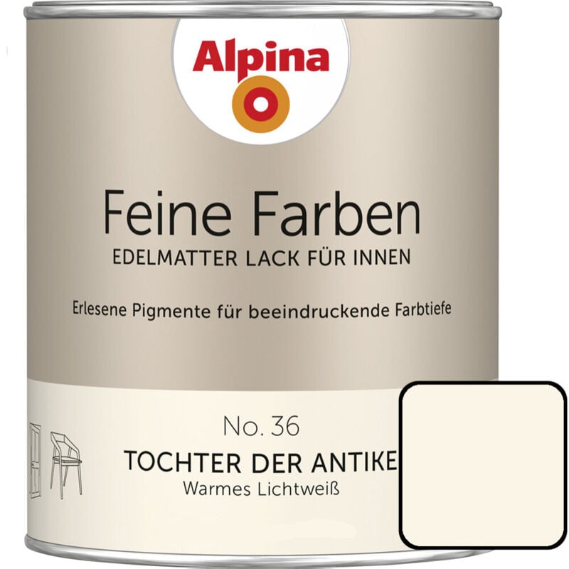 Feine Farben Lack No. 36 Tochter der Antike lichtweiß edelmatt 750 ml Buntlacke - Alpina