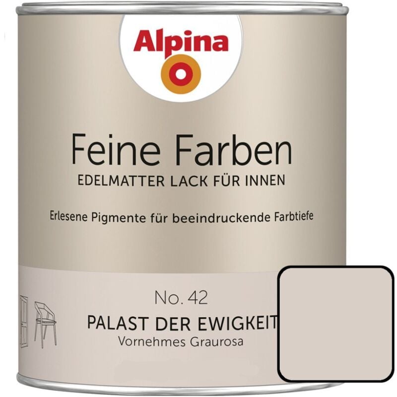Feine Farben Lack No. 42 Palast der Ewigkeit graurosa edelmatt 750 ml Buntlacke - Alpina