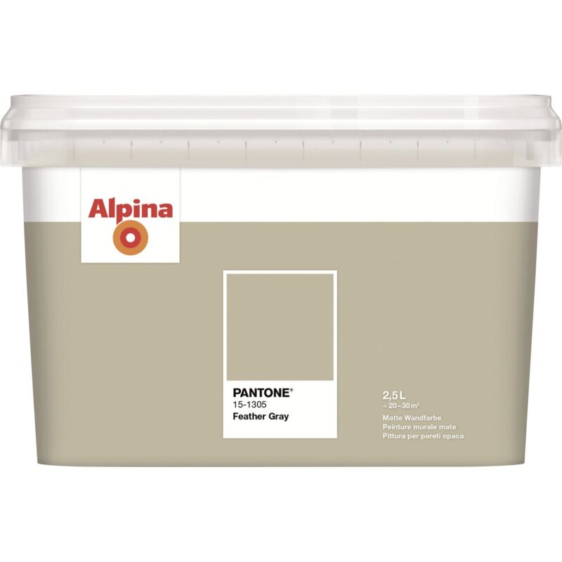 Alpina Wandfarbe Pantone matt feather gray 2,5 L Wandfarbe