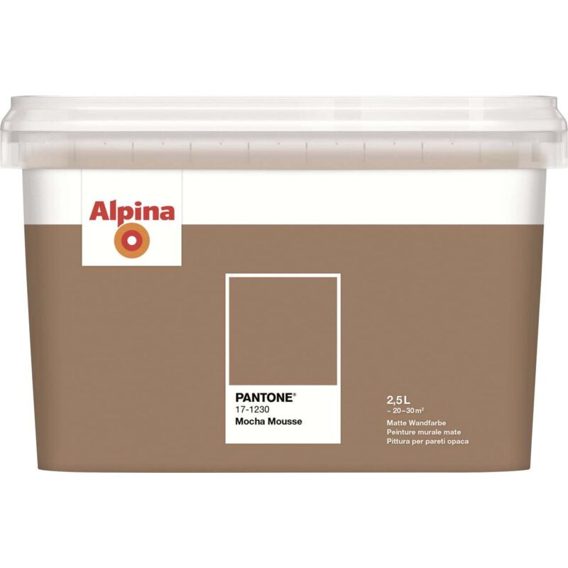 Alpina Wandfarbe Pantone matt mocha mousse 2,5 L Wandfarbe