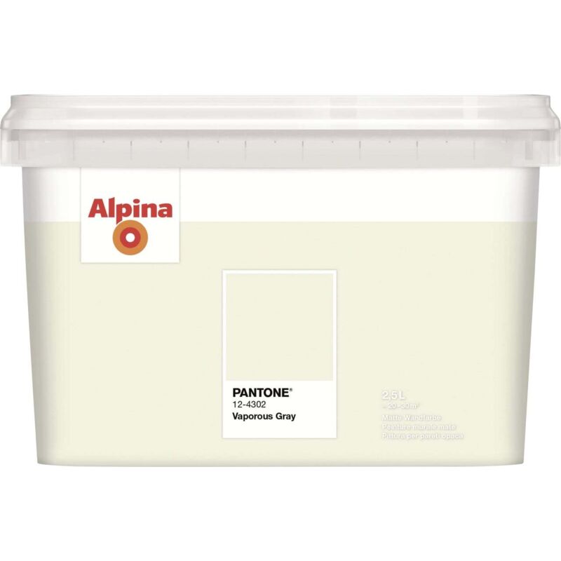 Alpina Wandfarbe Pantone matt vaporous gray 2,5 L Wandfarbe