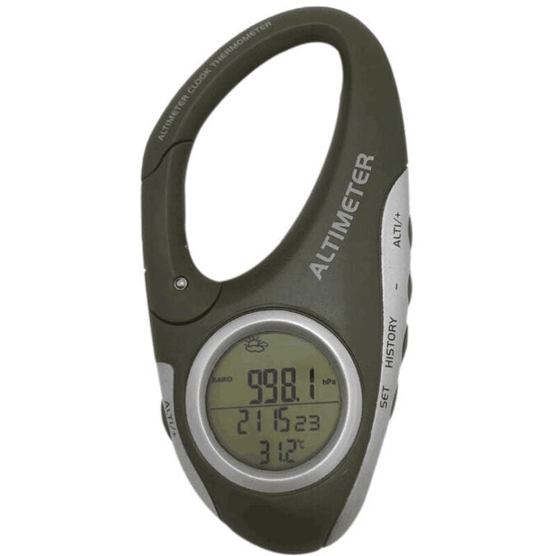 Elektronischer Höhenmesser mit Karabiner und Höhenmesser, Taschenthermometer für Outdoor, Angeln, Wettervorhersage, Outdoor-Gadget, 1 Stück