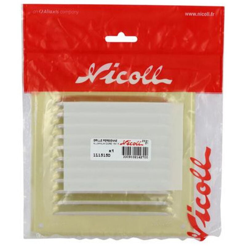 Alu gold eloxiert ohne Fliegengitter: quadratisch 15x15