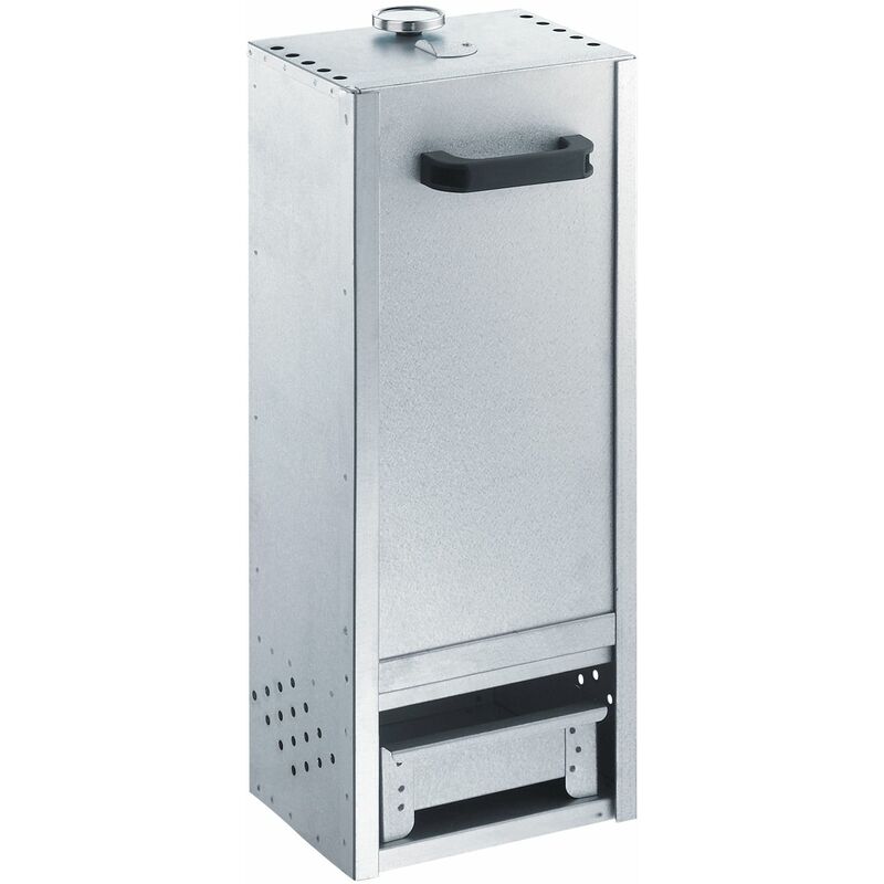 Peetz Alu-Räucherofen 260 - für bis zu 6 Fische hängend, silber, mit Schieber