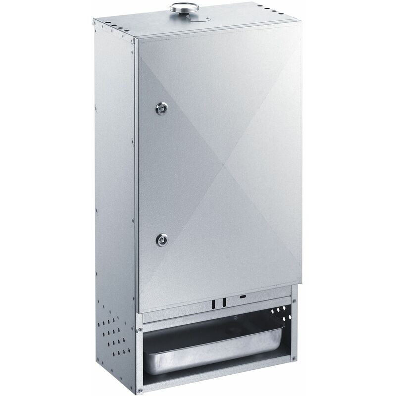 Peetz Alu-Räucherofen 520 - für ca. 12 Fische liegend oder hängend, silber, mit Tür