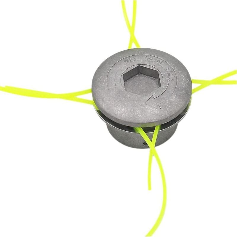 Aluminium Fadenkopf Rasentrimmer Kopf Doppelfadenkopf Fadenspule Nylonfaden für Benzin Motorsense Rasentrimmer