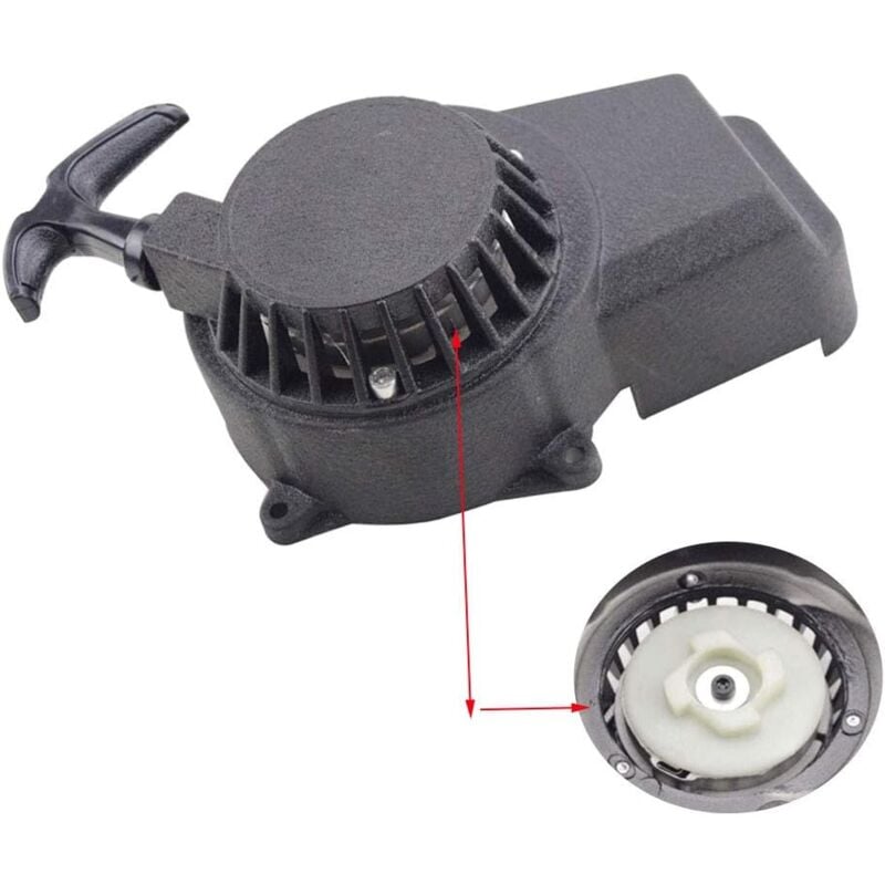Aluminium-Starter-Starterpedale und -Teile, schwarze Easy-Pull-Niete, Ersatz für 47 cc, 49 cc, 2-Takt-Schaltschnalle, Pocket Bike, Dirt Bike