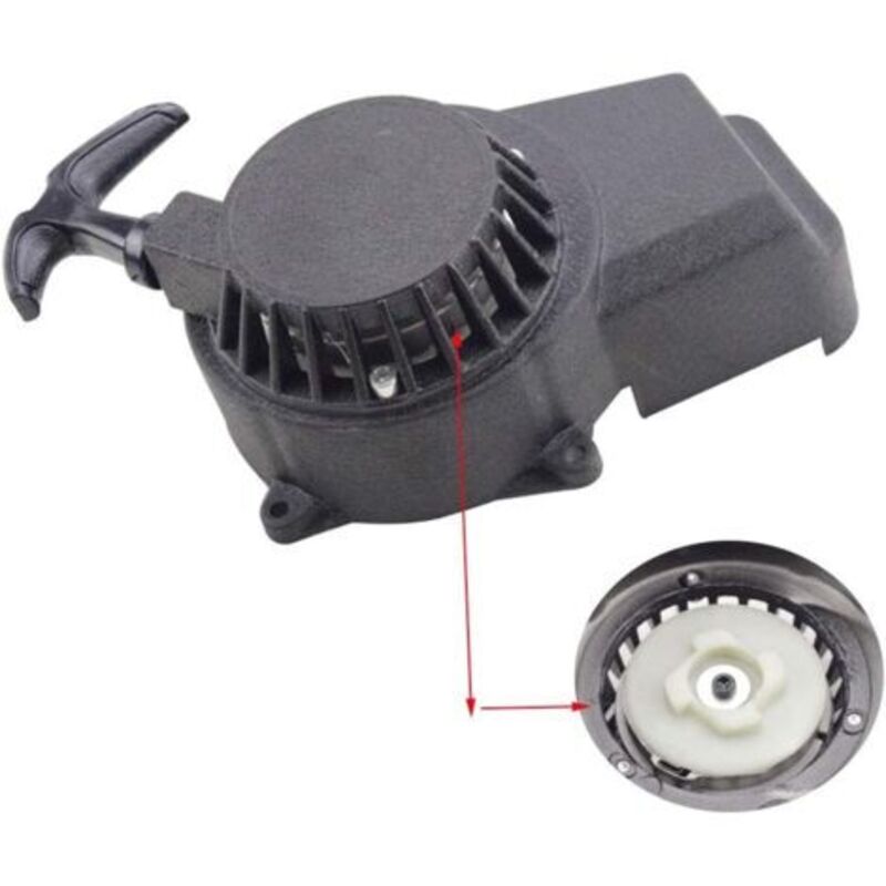Aluminium-Starter-Starterpedale und -Teile, schwarze Easy-Pull-Niete, Ersatz für 47 cc, 49 cc, 2-Takt-Schaltschnalle, Pocket Bike, Dirt Bike