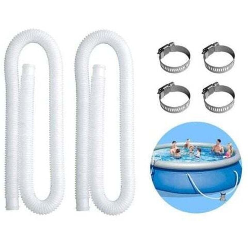 Aufblasbarer Intex-Thermalquellen-Poolschlauch, Ersatzschlauch für 300/330/530/1000-Gallonen-Poolpumpe (2er-Pack)