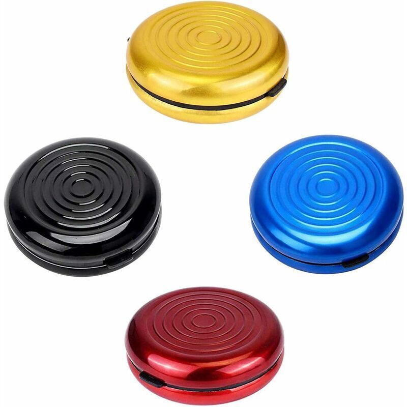 Linghhang - Aufbewahrungsbox für Euro-Münzen, runder Euro-Münzhalter aus Legierung