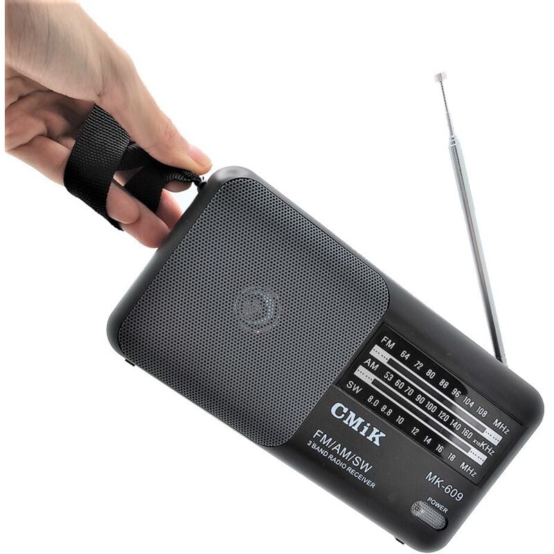 AM-FM-Radio, tragbares batteriebetriebenes Radio, an der Wand montiertes AM-FM-Radio, Hoch-/Tieftonmodus,