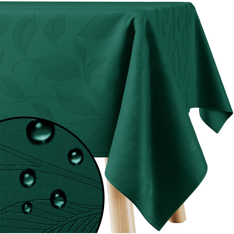 AMALU Tischdecke, 1 cm Futter, Filumi CAPPUCCINO fleckenabweisende Tischdecke, 100 x 100 cm, rund