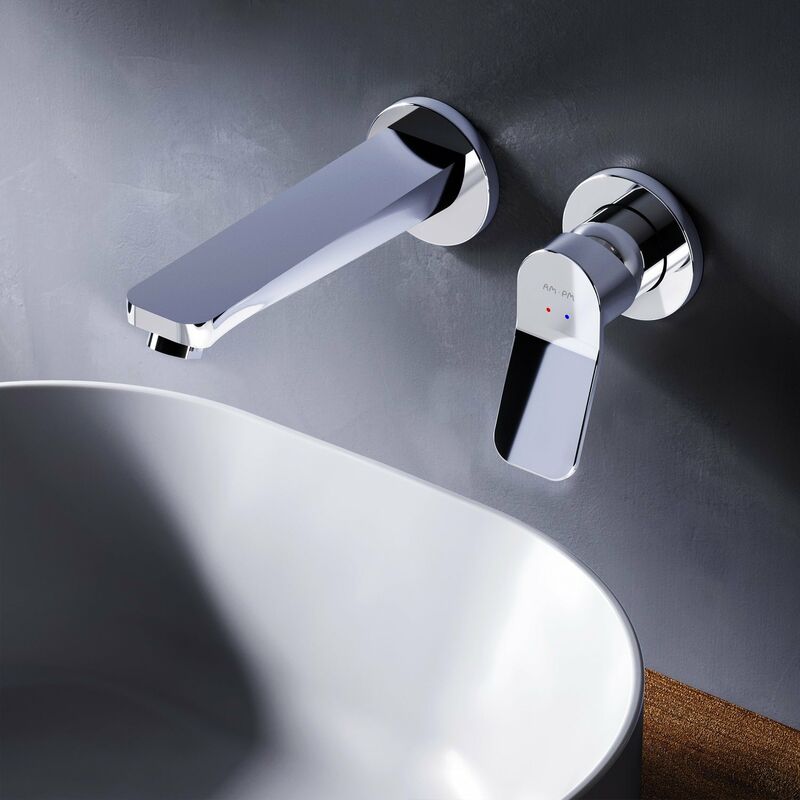 Wasserhahn Bad Wandmontage Badarmatur Unterputz Wandarmatur aus Messing Waschtischarmatur Waschbeckenarmatur Wasserhahn Bad Armatur Duscharmatur