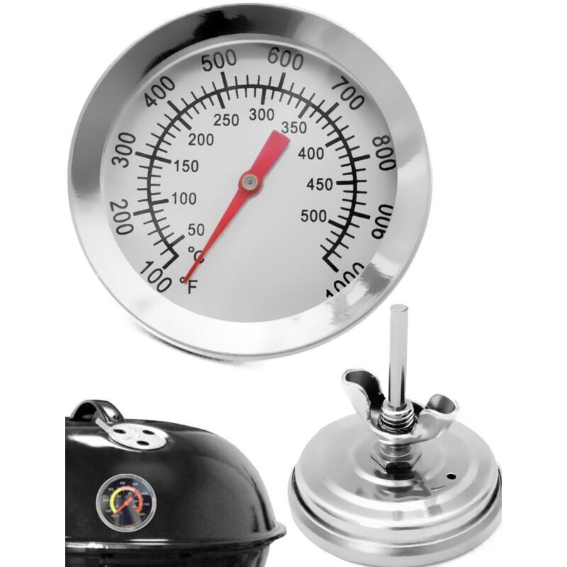 Analoges Kochthermometer – Temperaturbeständig – Für Grill, Grill, Töpfe, Töpfe, Smoker – Von 10 °C bis 500 °C FLITI