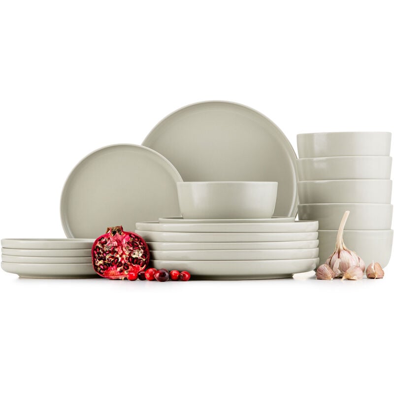 Tafelservice victo (18-tlg.) Beige Keramik 20x27x14.5cm - Konsimo