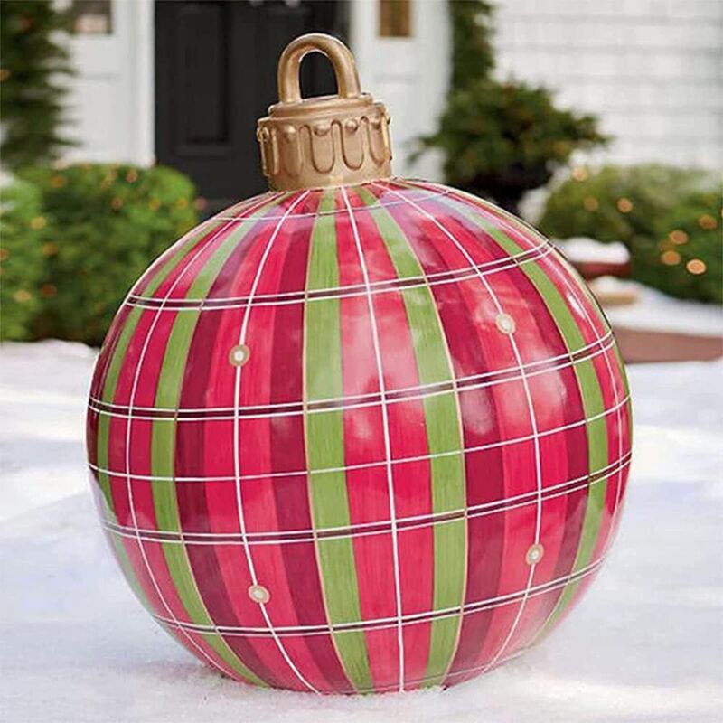 Andere Weihnachtsdekoration, 60 cm Weihnachtskugel, aufblasbare Weihnachtskugeln aus pvc für draußen, personalisierte Weihnachtskugeln für Garten,