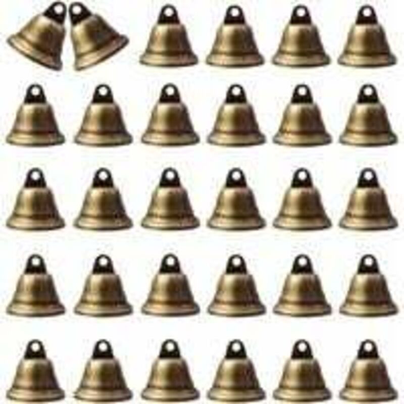 Tonchean - Andere Weihnachtsdekorationen: 30 kleine Vintage Bronze Jingle Bells Vintage Bronze Jingle Bells Vintage Bronze Bells Mini Bronze Jingle