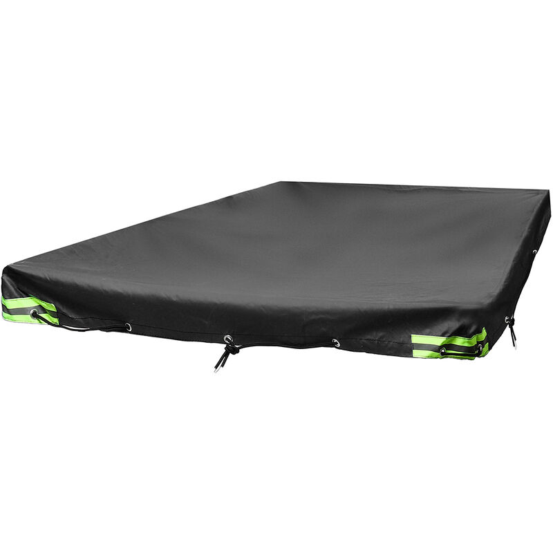 Anhänger Abdeckplane LKW Flachplane Schwarz + Gummiseil Wasserdicht 214x122x13cm Blue XXS