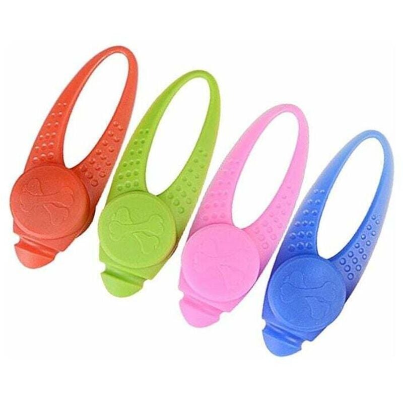 Anhänger für Halsbänder, LED-Blinklicht-Anhänger, 4 Stück, Haustier-Halsband-Licht, LED-Hundehalsband-Licht, Haustier-Halsband-Lampe, um Tiere zu