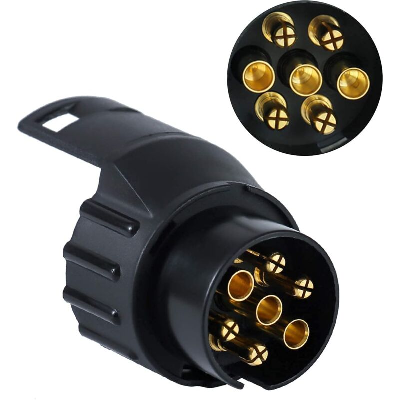 Anhänger-Steckdosen-Adapter, 13 bis 7 Anhänger-Steckdosen-Adapter für Anhänger, lkw, Wohnwagen