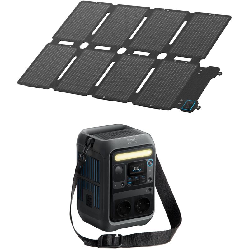 Kit Powerstation Anker SOLIX C300X AC mit Solarpanel PS100X(100W)