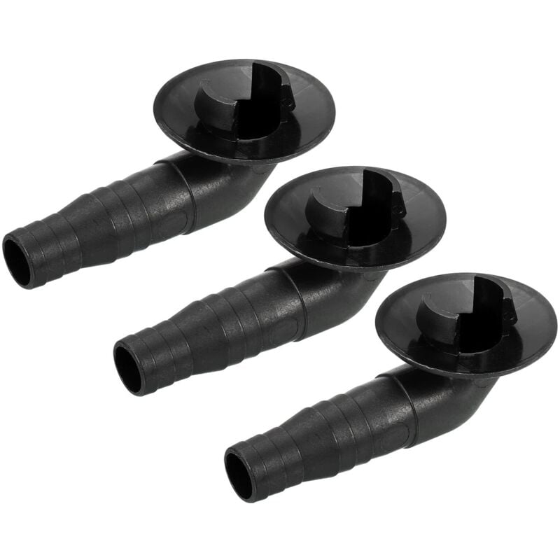 Anschlussstück für den Ablaufschlauch der Klimaanlage, 19 mm, Rohrwinkelstück, Ersatzteilzubehör für Mini-Split-Fenster-Klimaanlage, schwarz, 3 Stück