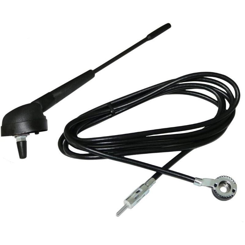 Trade Shop Traesio - Trade Shop - attenna für autoradio 19 cm für automative mit acvo da 2.3 mt spina din plug -