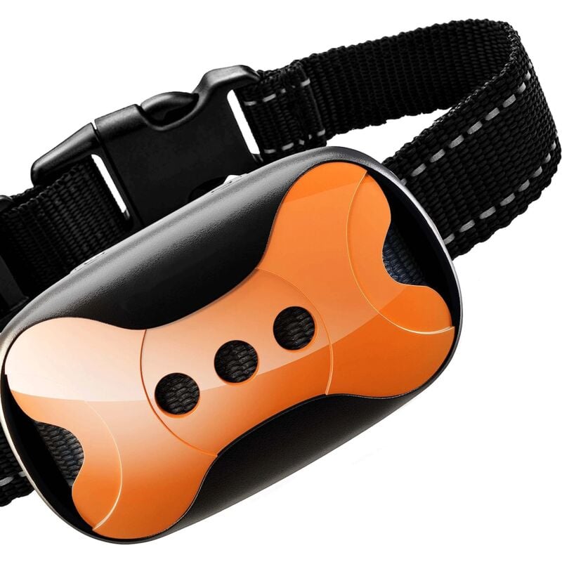 Gotrays - Anti-Bell-Halsband für Hunde – Anti-Bell-Trainingshalsband – Kein Schock-Vibrationshalsband – Anti-Bell-Halsband, Orange