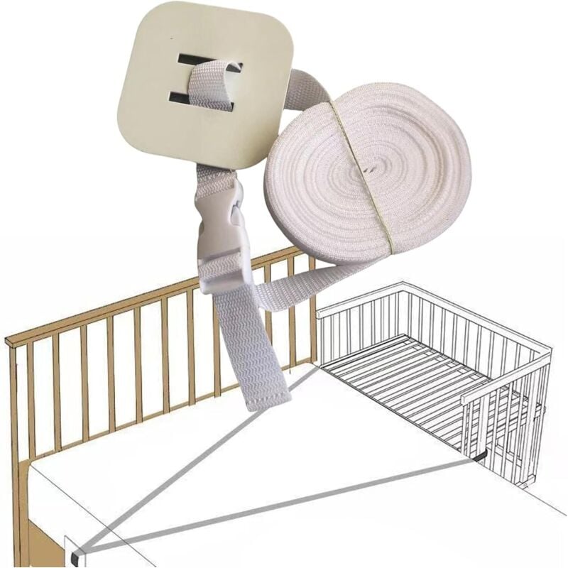 Anti-Bewegungs-Gurte für Kinderbetten und Kinderzimmer - Einfache Handhabung - Praktische Konstruktion - Rutschfest - Werkzeuglose Verankerung