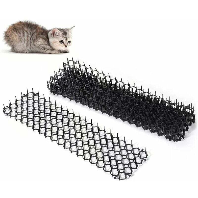 Anti-Katzen mit Spikes, Anti-Katzen-Matten-Set für Katzen mit Spikes, 45 x 20 cm große Katzenabwehrmatte für den Außenbereich, Anti-Katzen-Spikes,