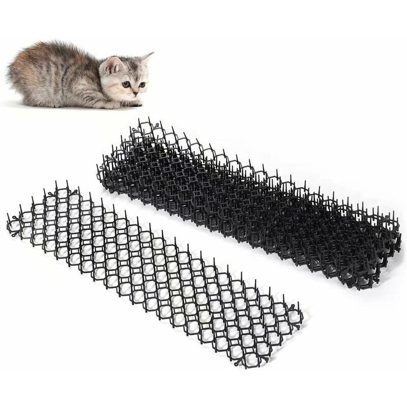 Anti-Katzen mit Spikes, Set aus Verbrühschutz-Katzenmatten mit Spikes, 45x33 cm Outdoor Katzenabwehrmatte Anti-Katzen Spike, Dornengitter