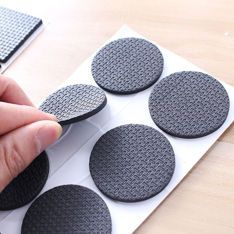 Mumu - Anti-Rutsch-Pad – Premium-Gummi-Pad – 24 Stück 45 mm Bodenschutz – selbstklebende Anti-Rutsch-Pad – selbstklebende Gummi-Pad – halten alle