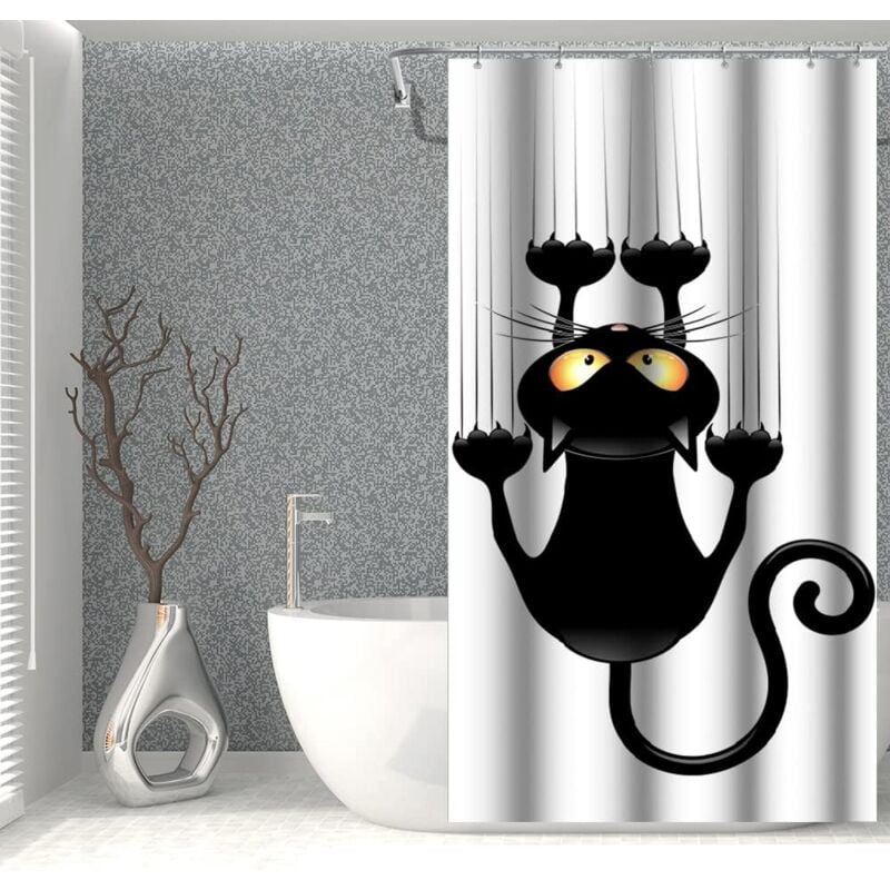 Jn.songs - Anti Schimmel Duschvorhang, Wasserdicht Duschvorhänge Textil Tier Wasserdichter Duschvorhang Maschine Waschbar - 80x180